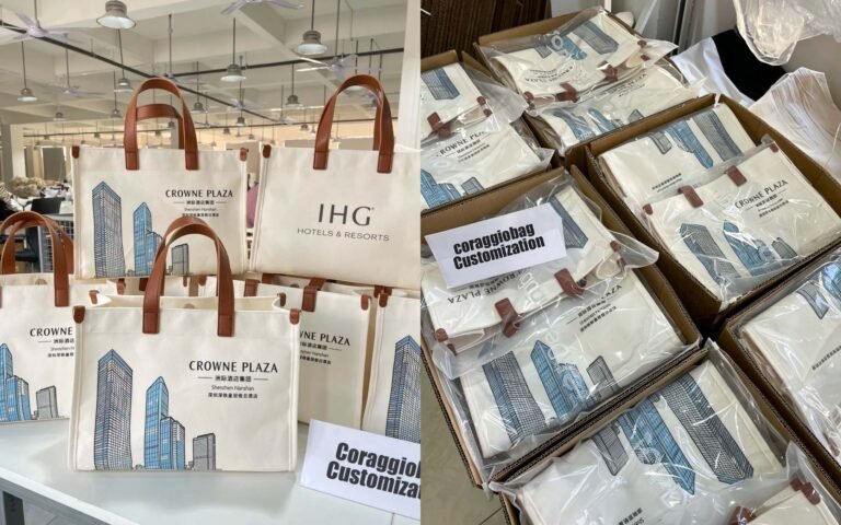 Large canvas tote bag production case