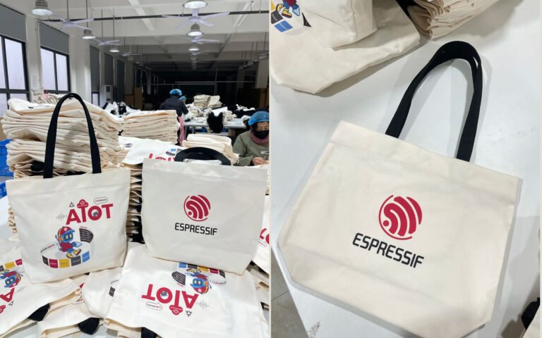 Large canvas tote bag production case