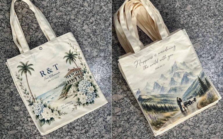 Large canvas tote bag production case