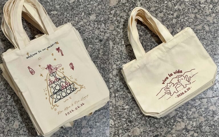 Large canvas tote bag production case