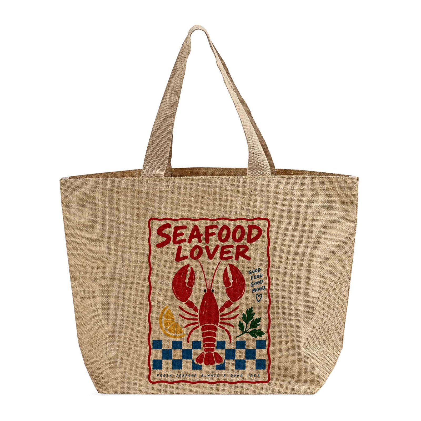 Large Jute Tote Bag
