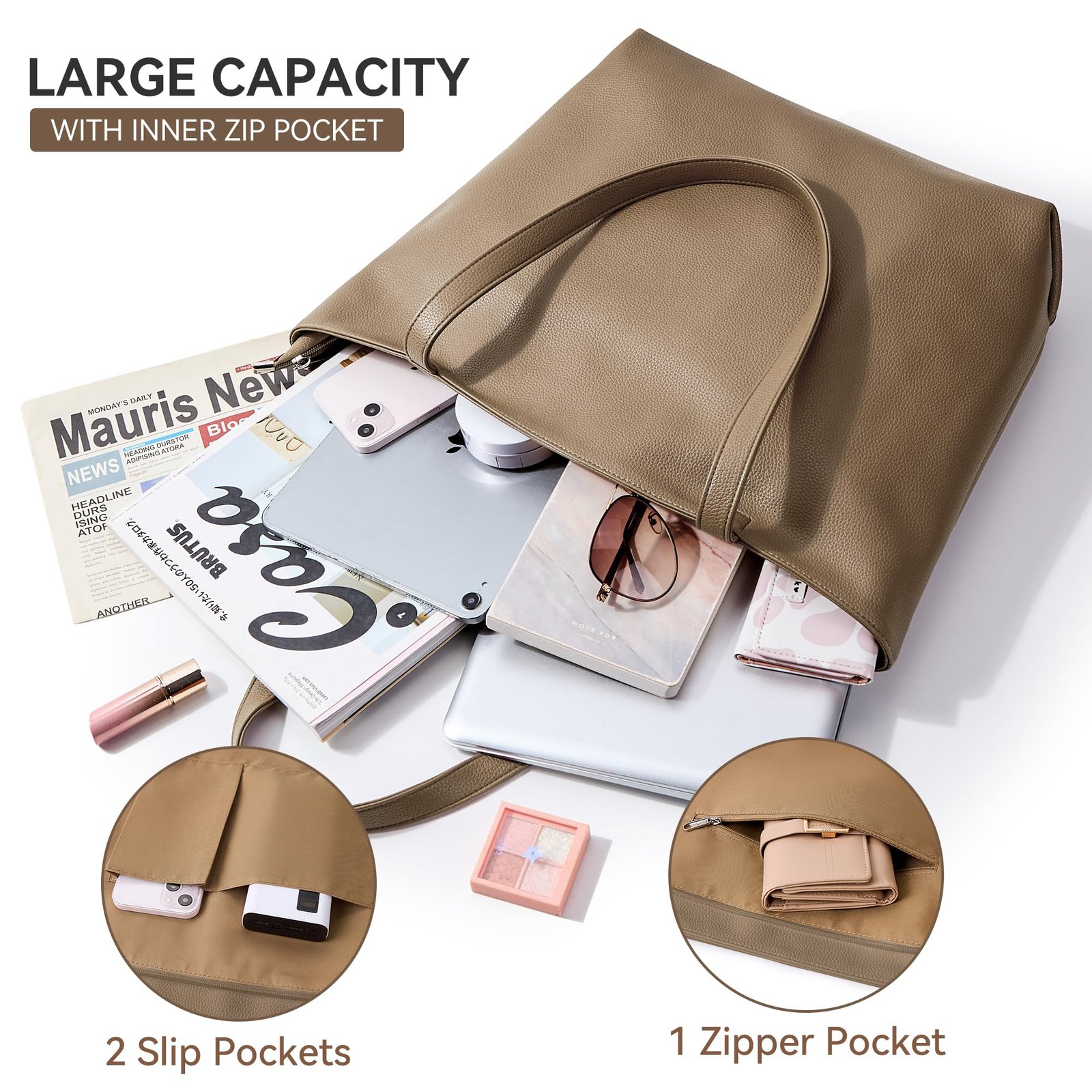 Large Leather Tote Bag