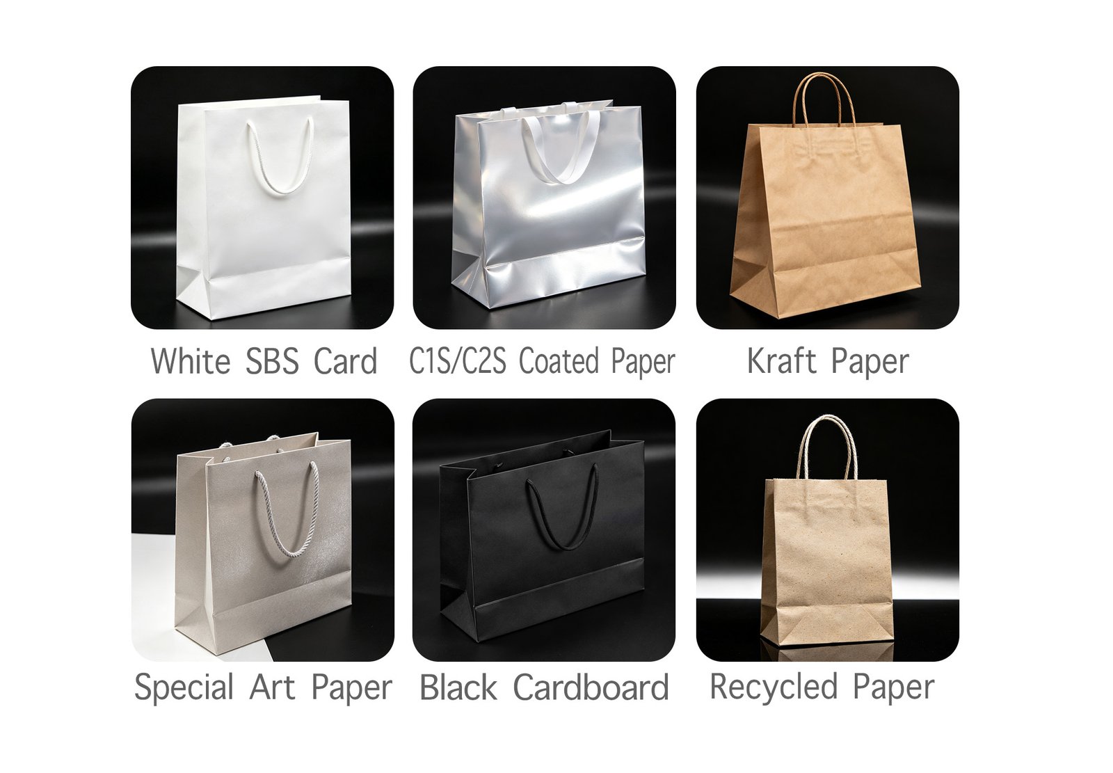 Paper materials for custom gift bags
