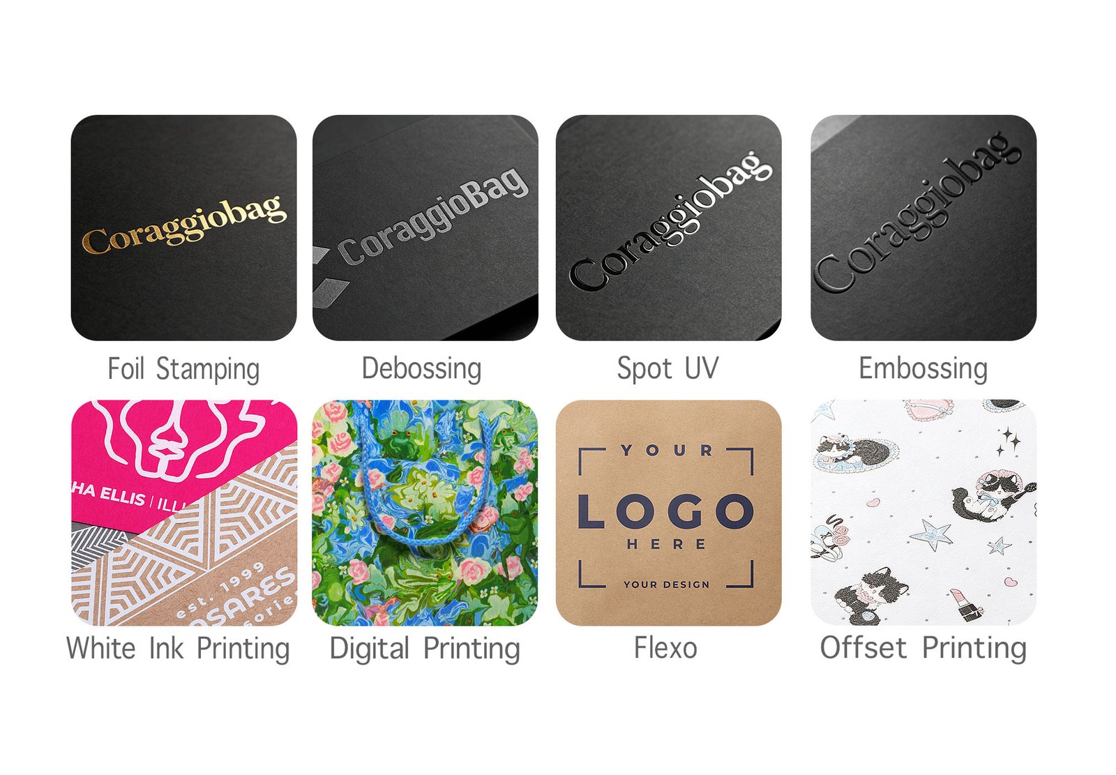Printing and branding options for custom gift bags