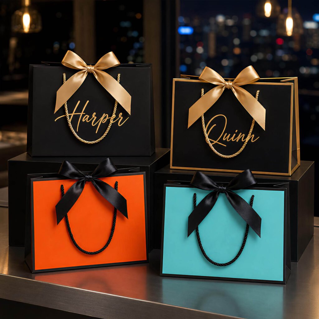Custom Ribbon Gift Bags