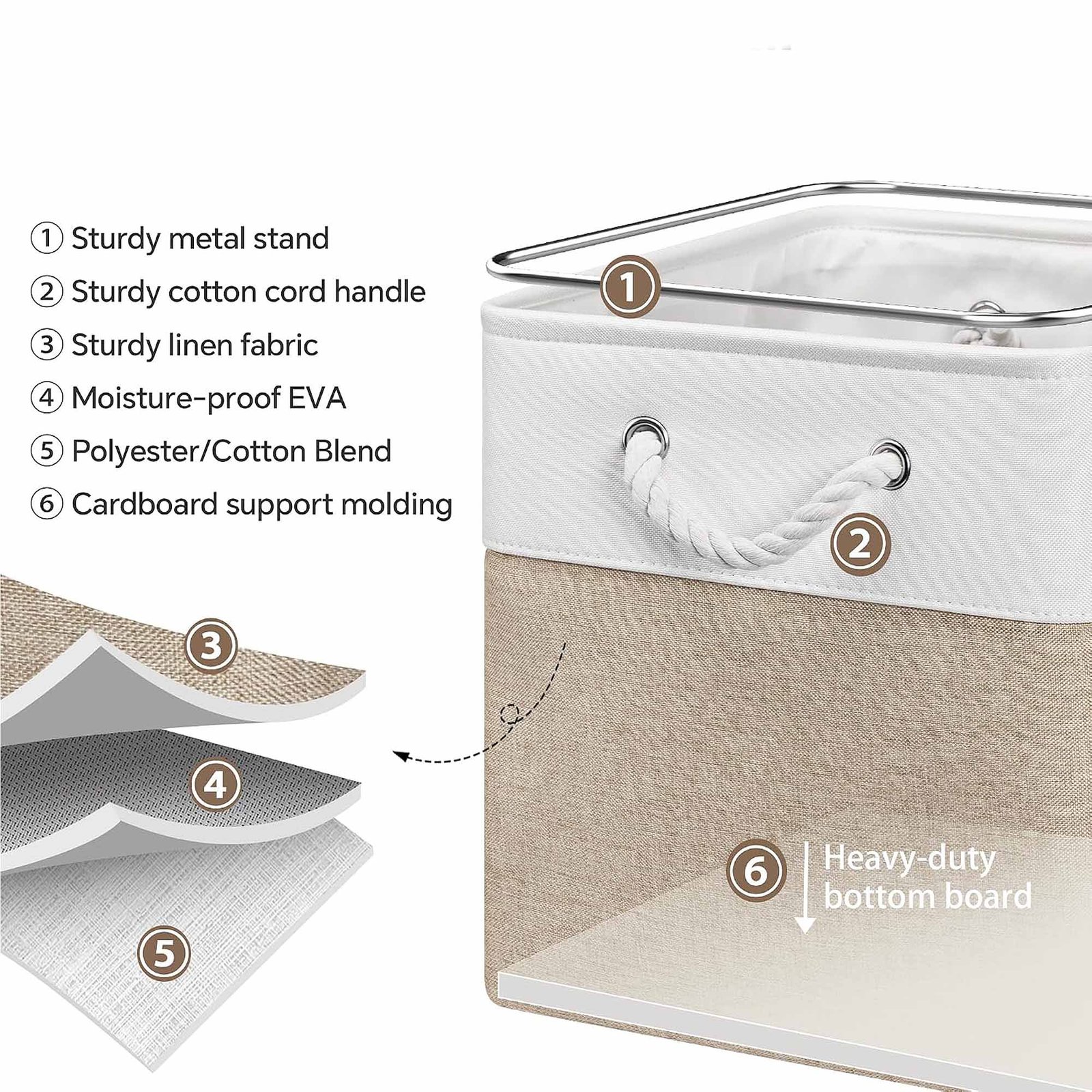 Collapsible fabric storage box
