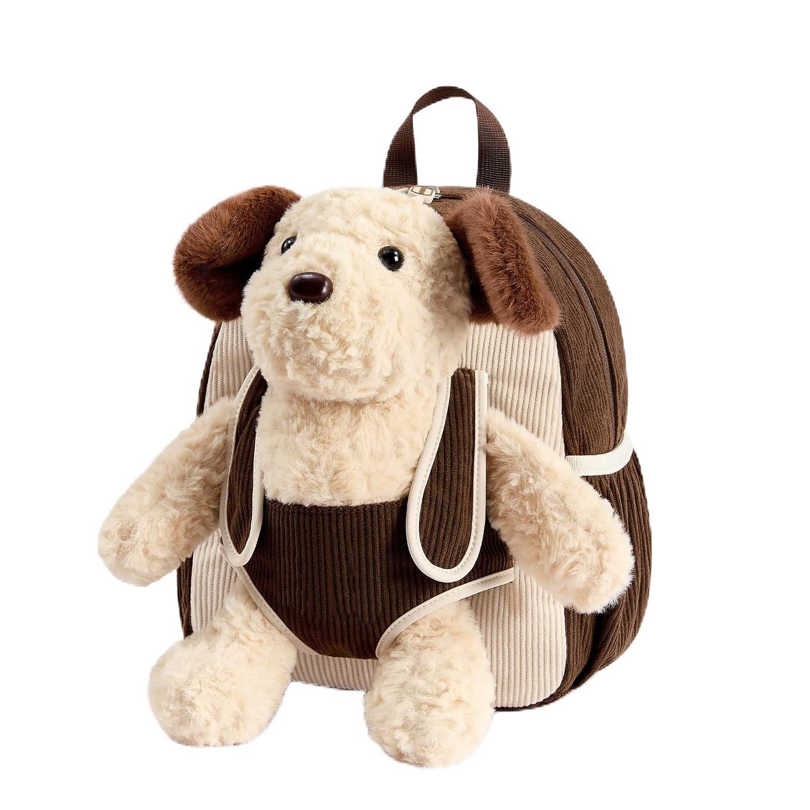 Children’s backpack with a detachable plush toy